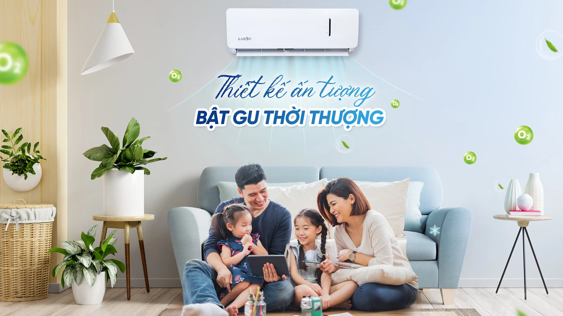 điều hòa Karofi KDC-WF09 có thiết kế ấn tượng