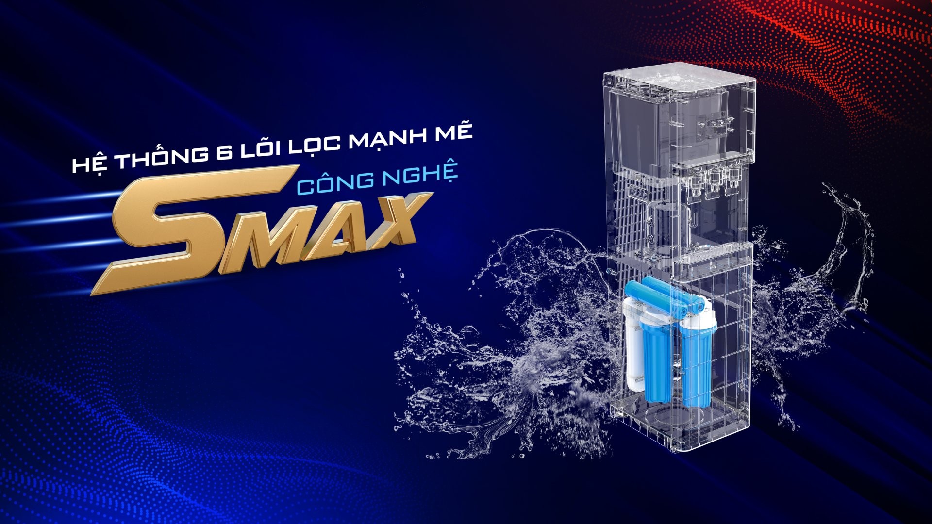 Hệ thống 6 lõi lọc mạnh mẽ công ghệ Smax