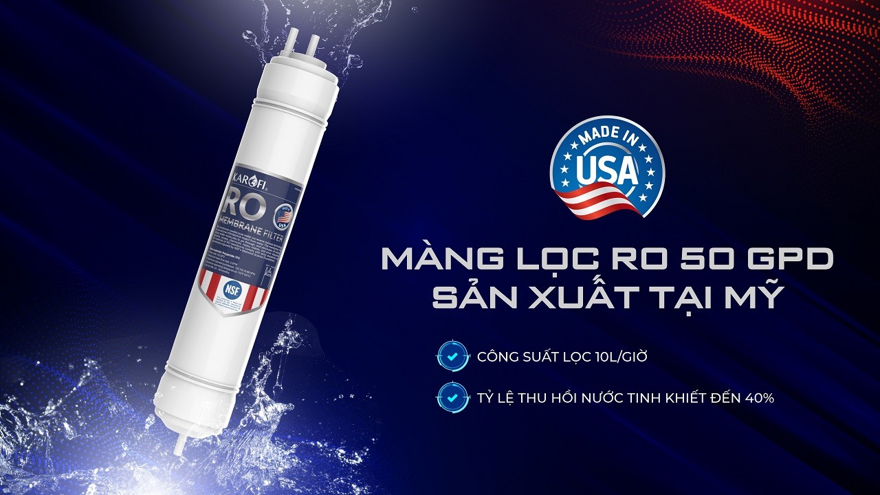 Màng lọc RO 50GPD sản xuất tại Mỹ