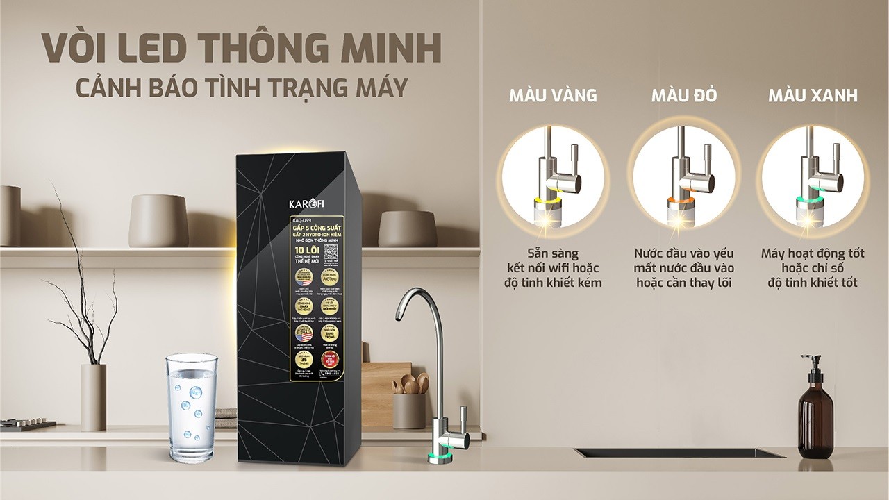 voi-led-thong-minh-may-loc-nuoc-karofi-kaq-u99