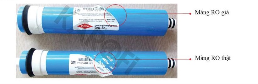 cách nhận biết màng lọc thật - giả karofi