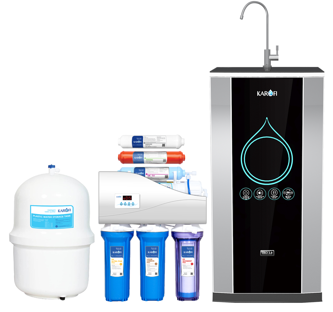 Máy lọc nước Karofi iRO 2.0, 7 cấp