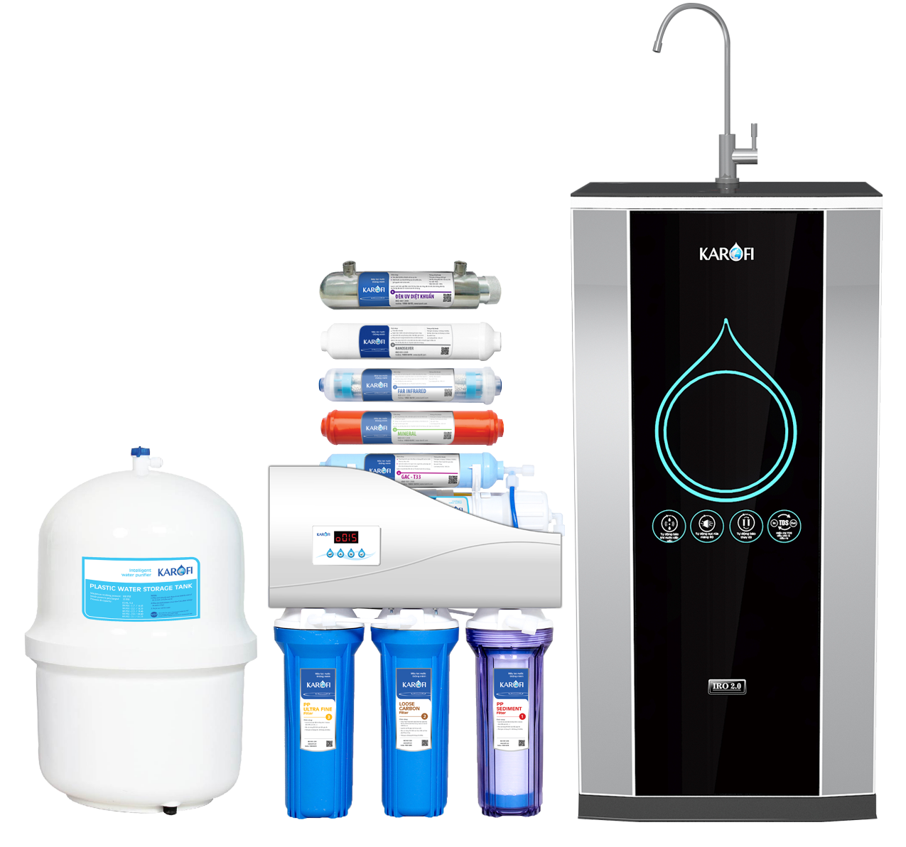 Máy lọc nươc Karofi iRO 2.0, 9 cấp