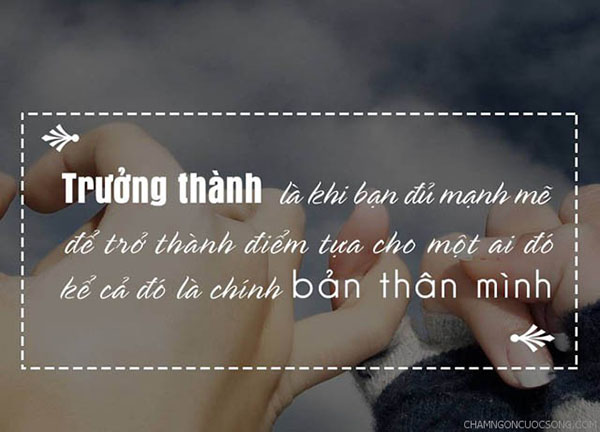 khi một đứa trẻ trưởng thành