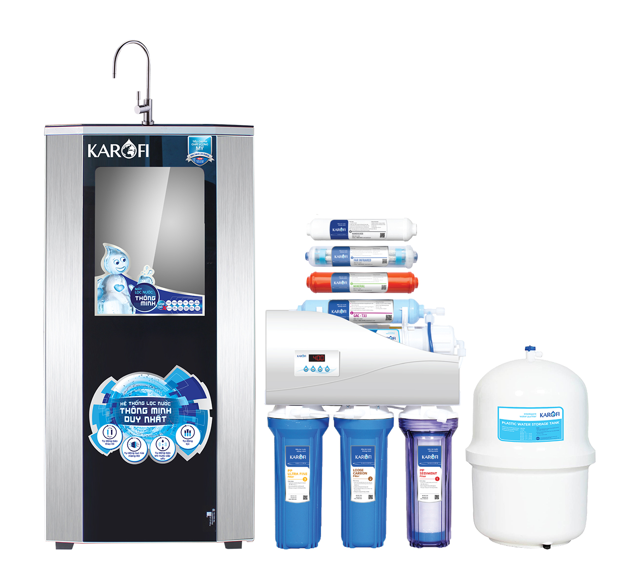 Máy lọc nước Karofi iRO 1.1, 8 cấp